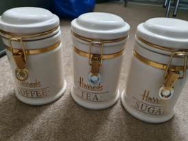 harrods tea coffee sugar jars